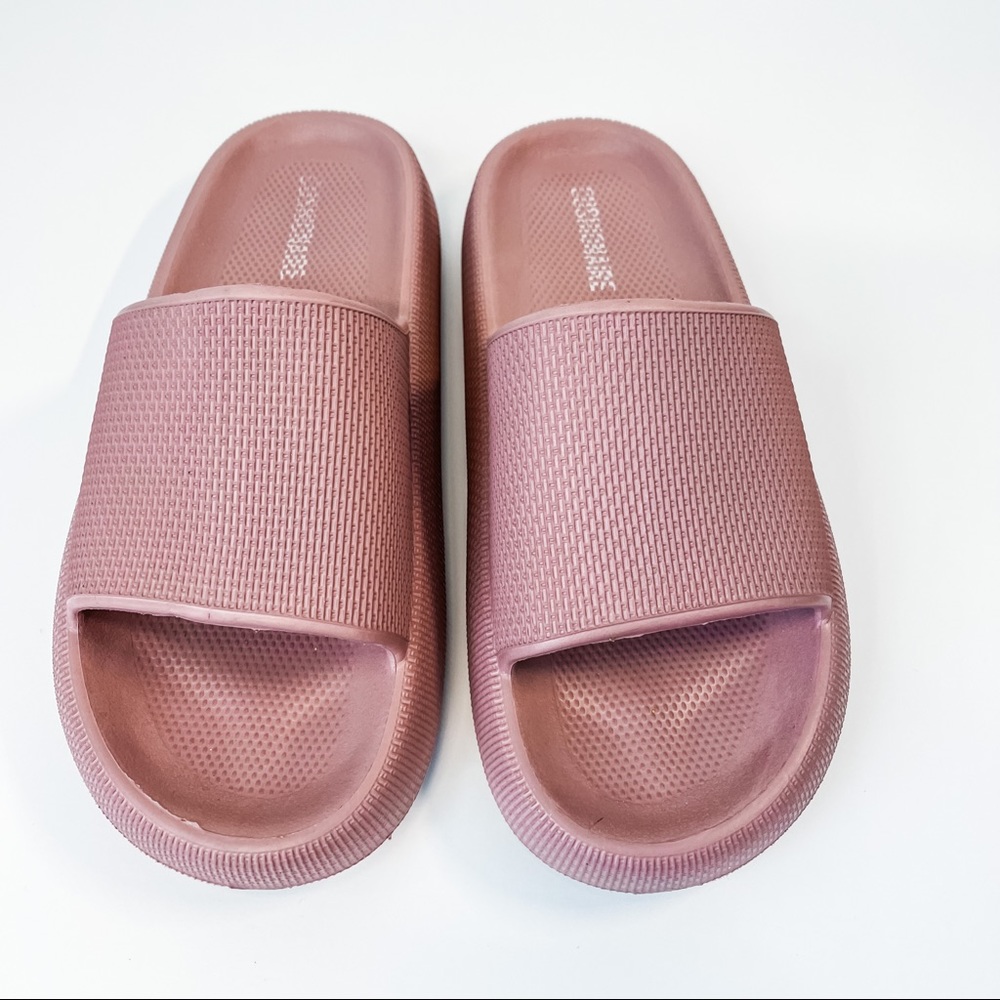 Cushionaire Pillow Slides Mauve Size 11